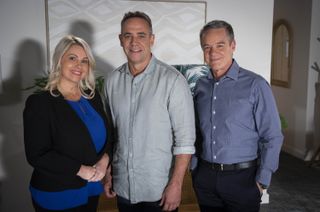 Lucy Robinson Paul Robinson and Glen Donnelly on Neighbours