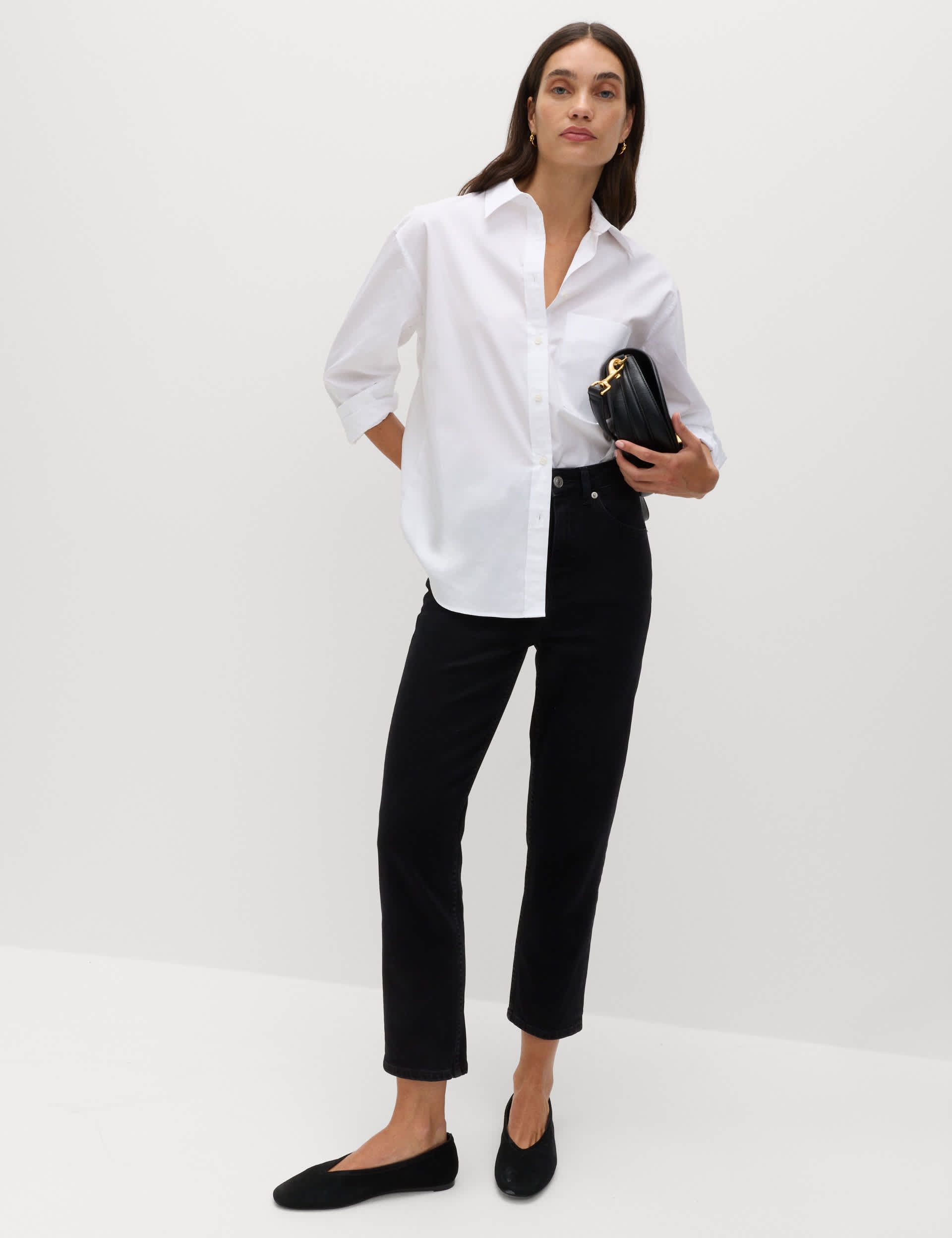 High Waisted Cropped Slim Fit Jeans