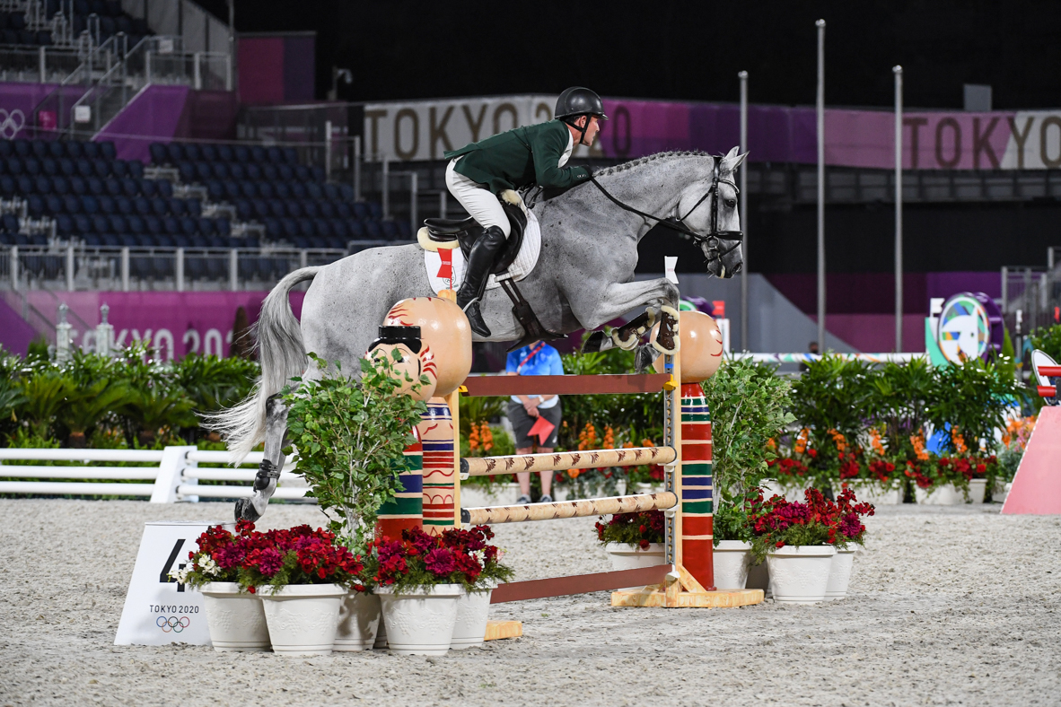 Olympic eventing showjumping Austin O'Connor ( IRL) riding Colorado Blue during the Individual Jumping Final for the Olympic Eventing Competition at the Tokyo 2020 Olympic Games held at Equestrian Park in Setagaya-ku in Tokyo in Japan between the 23rd July and 8th August 2021