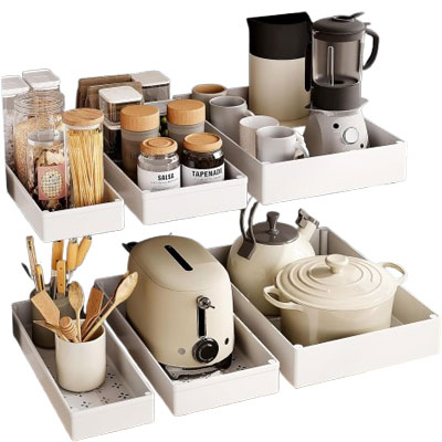 white pull out kitchen unit storage drawers