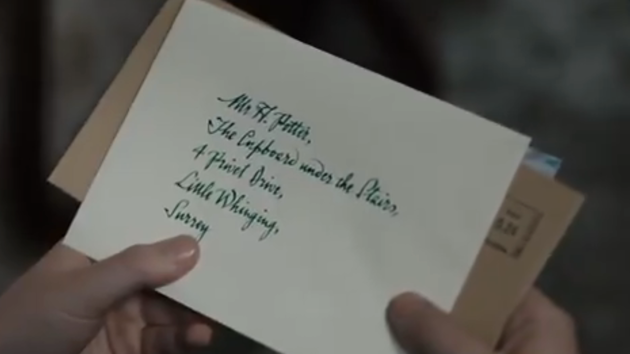 Screenshot of Harry's acceptance letter to Hogwarts in HBO's Harry Potter TV show teaser