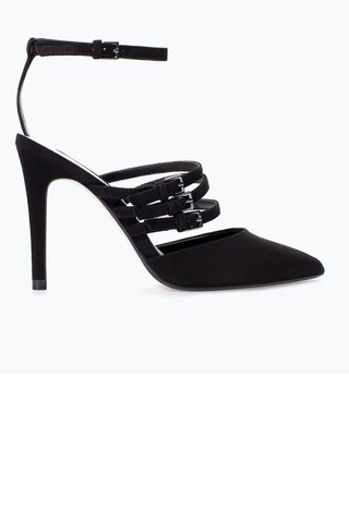 Zara Leather Court Shoe With Straps, £39.99