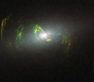 Green Filament in Galaxy NGC 5252