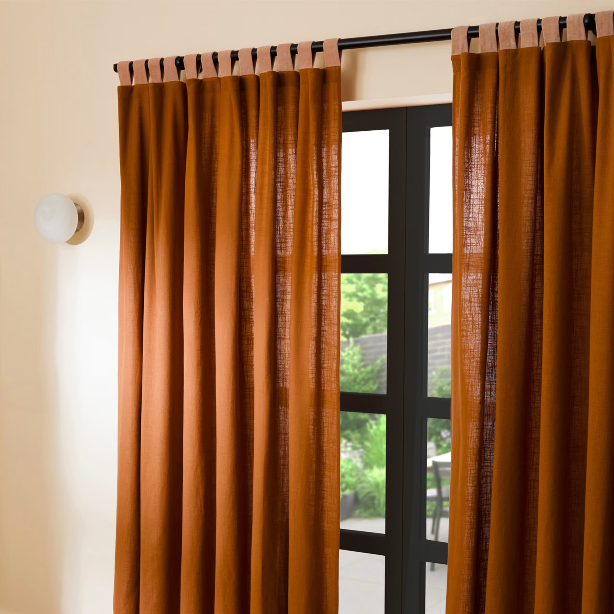 MADE Pure Cotton Hadlo Curtains With Velvet Loops