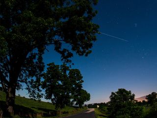 An ISS pass can provide an unexpected addition to a landscape image. Image: Jamie Carter