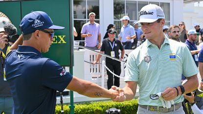Michael Brennan played with his hero Rickie Fowler