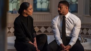 Adonis Creed speaks to his wife Bianca in Creed 3
