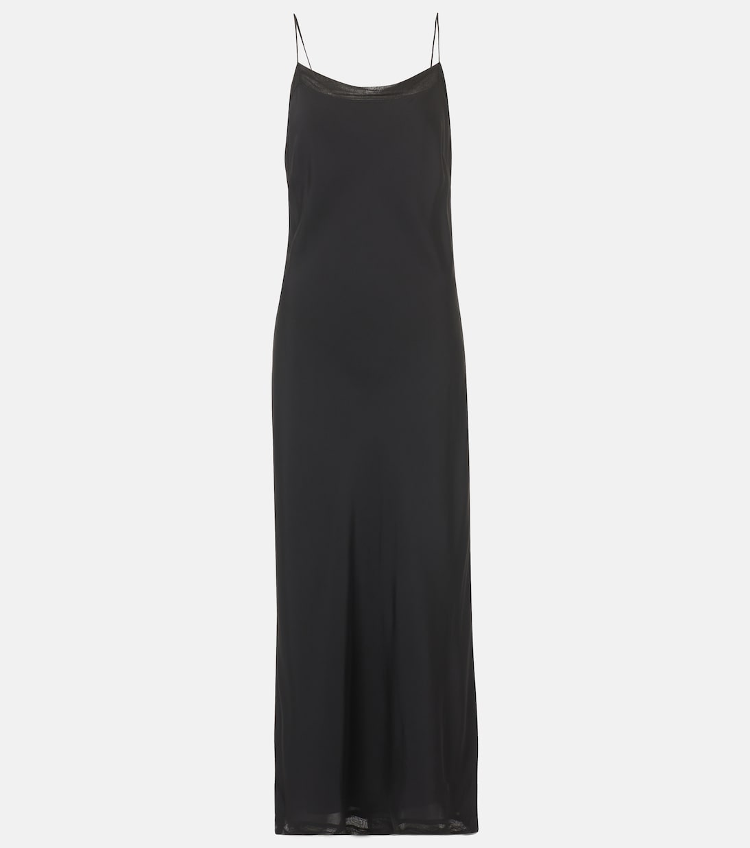 Silk Satin Slip Dress in Black - Toteme