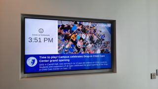 A digital display showing important information powered by Carousel digital signage.