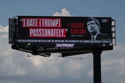 Billboard featuring Tucker Carlson