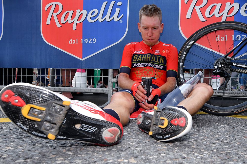 Hermann Pernsteiner (Bahrain - Merida) after winning GP Lugano 2018