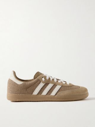 Samba Og Suede and Leather-Trimmed Knitted Sneakers
