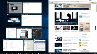 A screenshot of the Windows 10 desktop showing an open web browser filling half the display
