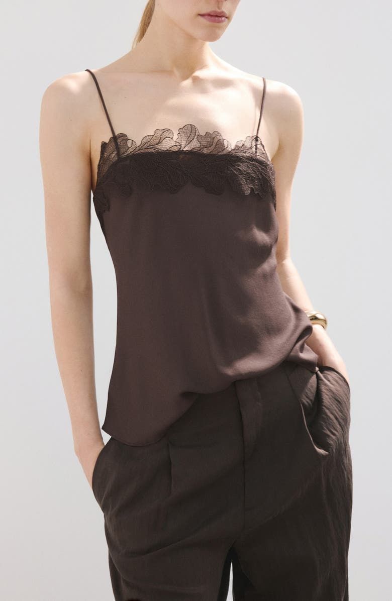 Lace Trim Satin Camisole