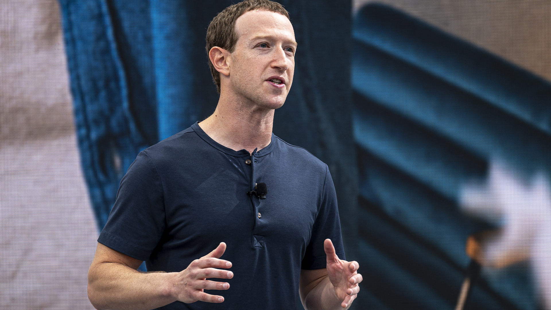 Mark Zuckerberg presenting at the Meta Connect conference