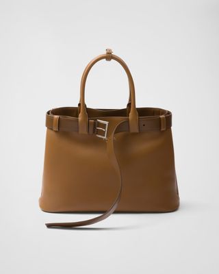 Prada brown buckle handbag