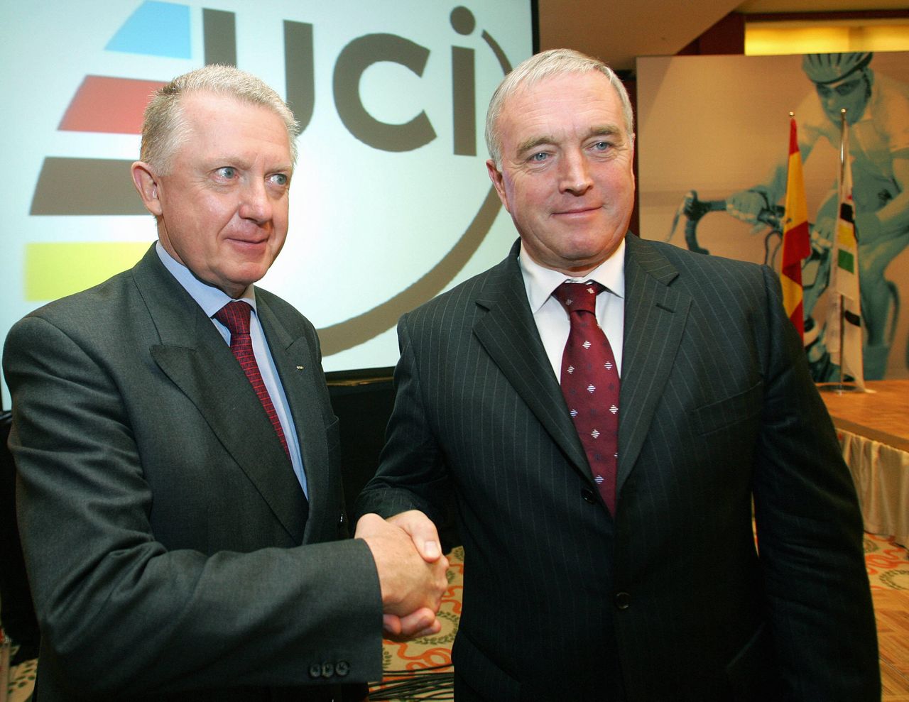 Hein Verbruggen and his predecessor Pat McQuaid