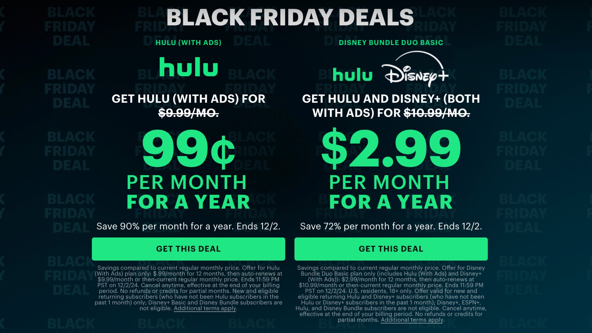 Grab the Hulu and Disney+ bundle for just 2.99/month this Black Friday