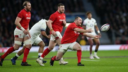Wales hooker Ken Owens in action against England in the 2018 Six Nations 