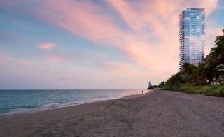 2000 Ocean residential exterior view from the beach