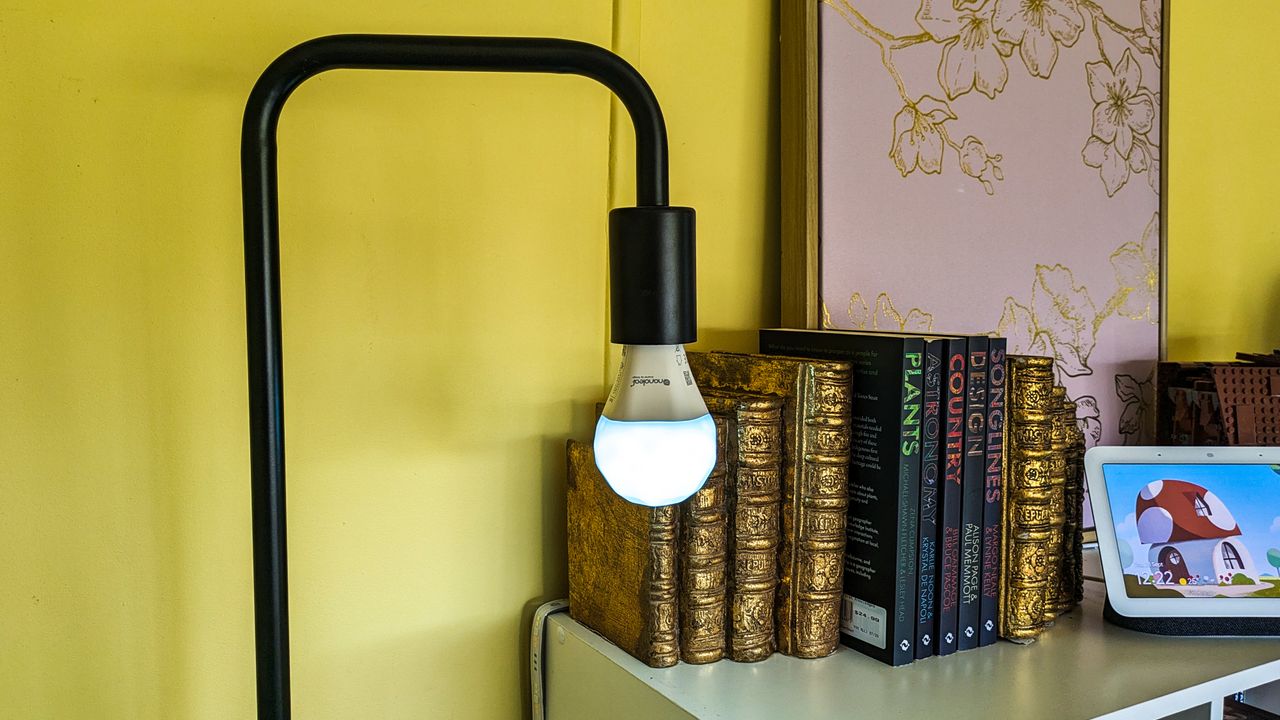 Nanoleaf Essentials smart bulb with blue light colour