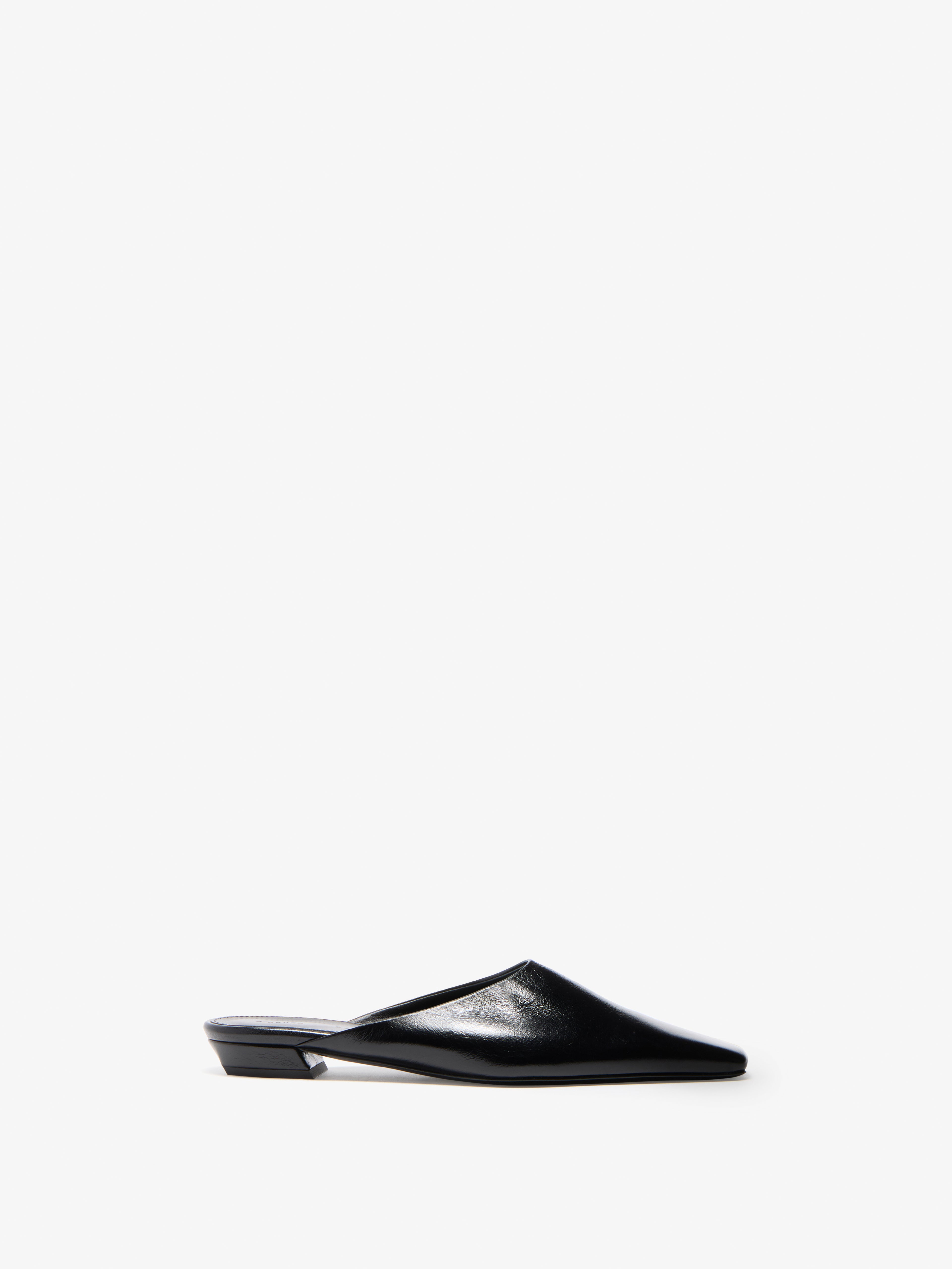 Proenza Schouler Trap Slipper in Slick Calf - Black | Proenza Schouler Official Site