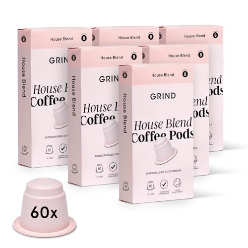 Grind House Blend Arabica Coffee Pods – Pack of 60 – Nespresso® Original Compatible Capsules – Home Compostable – Barista Quality – Medium Roast : Amazon.co.uk: Grocery