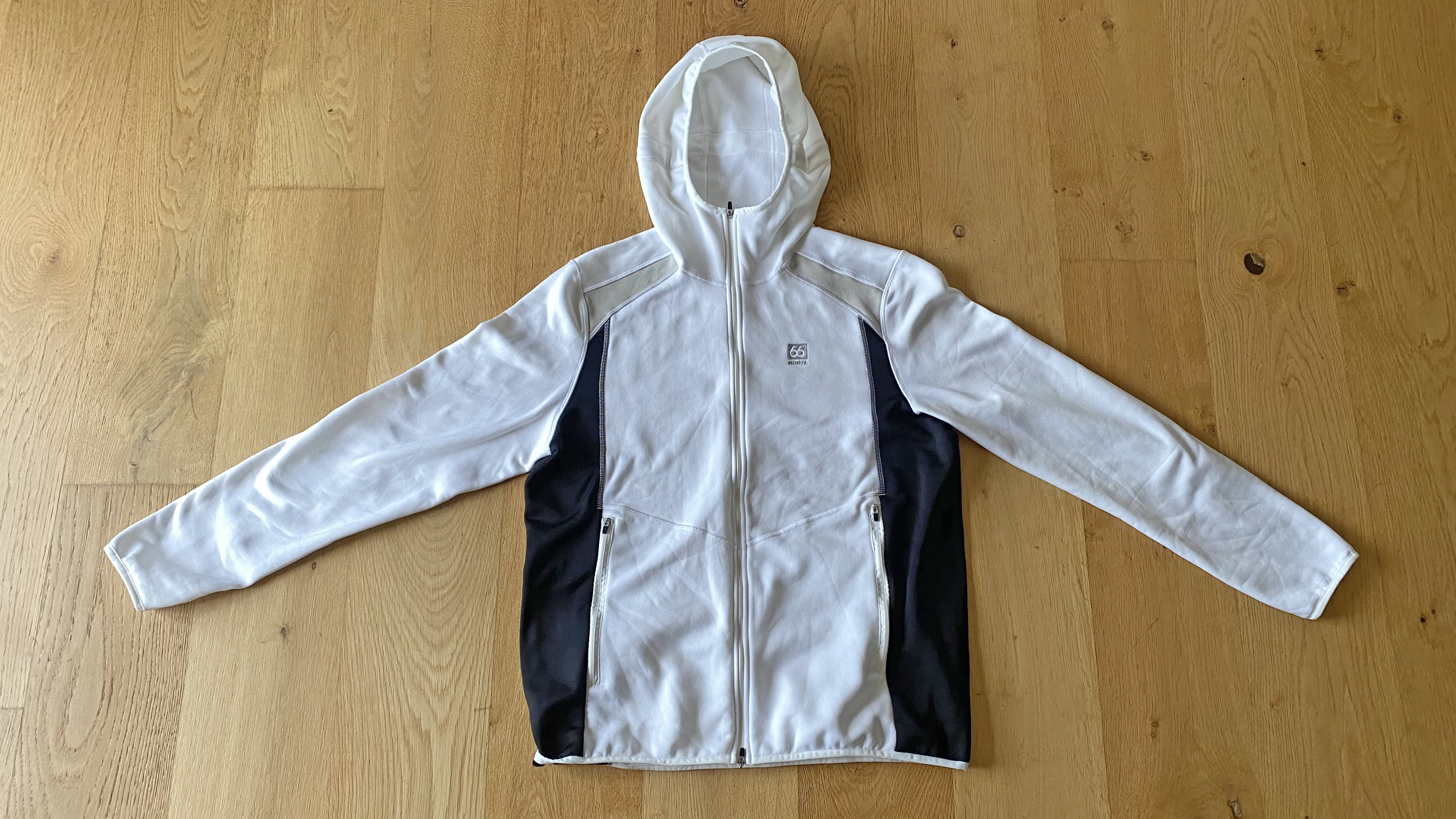 The 66 North Tungudalur Hoodie laid flat