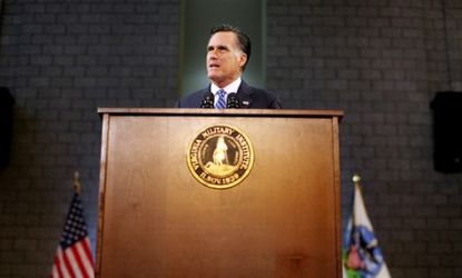 During a foreign policy speech on Oct. 8, Mitt Romney called President Obama's strategy weak.