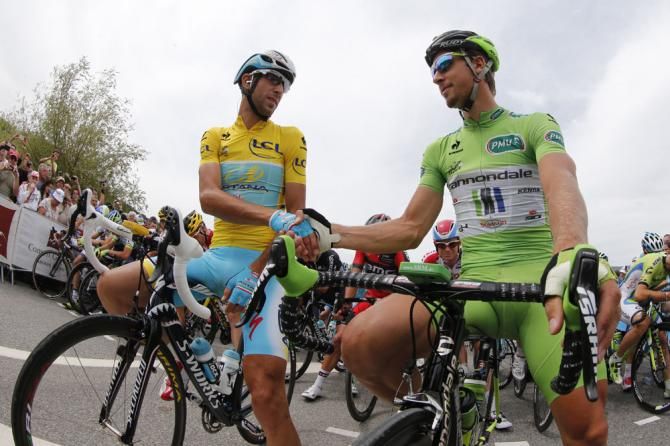 Peter Sagan and Vincenzo Nibali