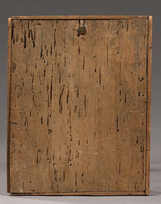 The back of Cimabue's 'Le Christ moqué' shows woodworm which helped confirm its provenance.