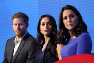 Prince William, Duke of Cambridge, Catherine, Duchess of Cambridge, Prince Harry and Meghan Markle attend the first annual Royal Foundation Forum held at Aviva on February 28, 2018 in London, England. Under the theme 'Making a Difference Together', the event will showcase the programmes run or initiated by The Royal Foundation.