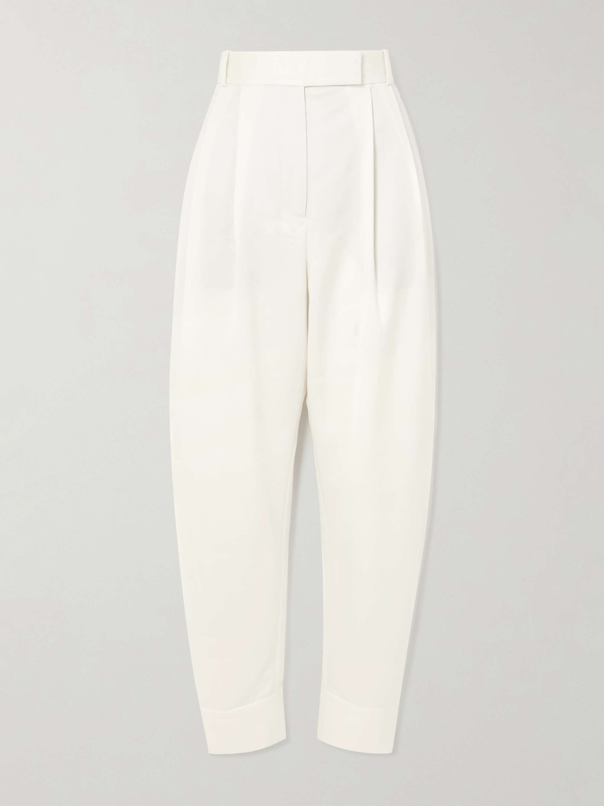 Wool-Blend Twill Wide-Leg Pants