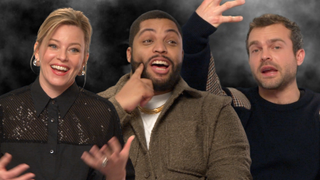 Elizabeth Banks, O'Shea Jackson Jr. and Alden Ehrenreich in an interview with CinemaBlend to promote "Cocaine Bear."
