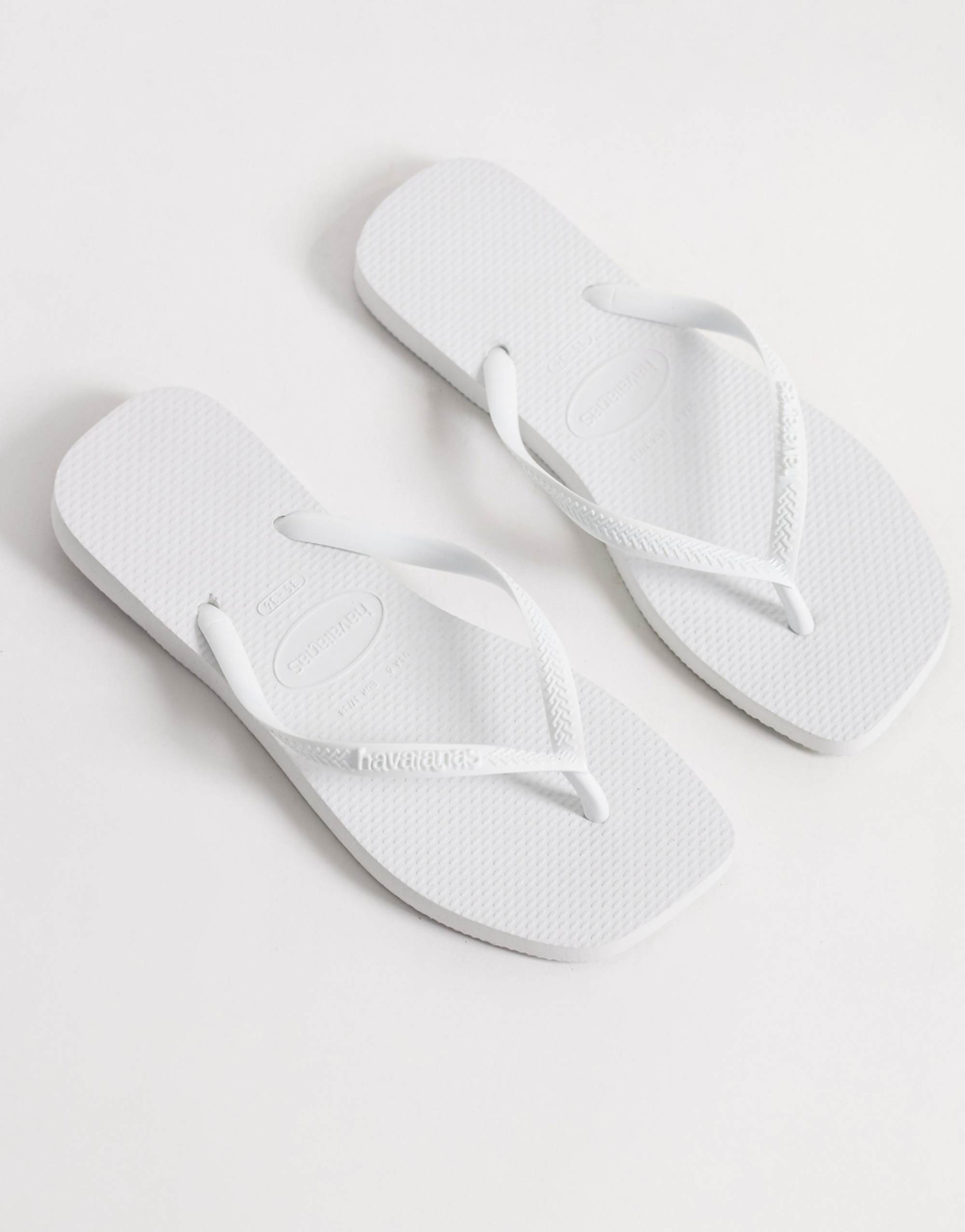 Havaianas Slim Square Toe Flip Flops in White