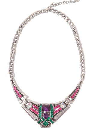 Costume jewellery: Zara Art Deco necklace, £17.99