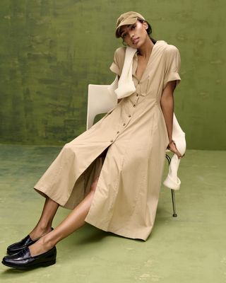 Jasmine Tookes for the Banana Republic 2025 Classics collection.