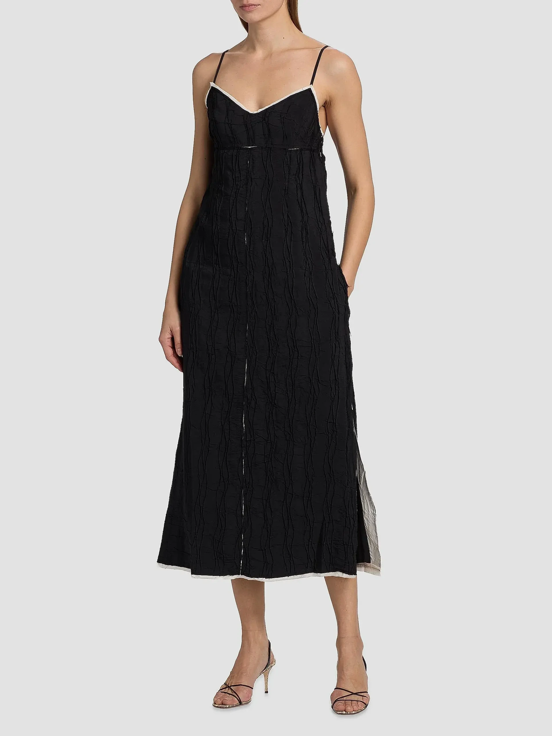 Leah Wavy Midi-Dress