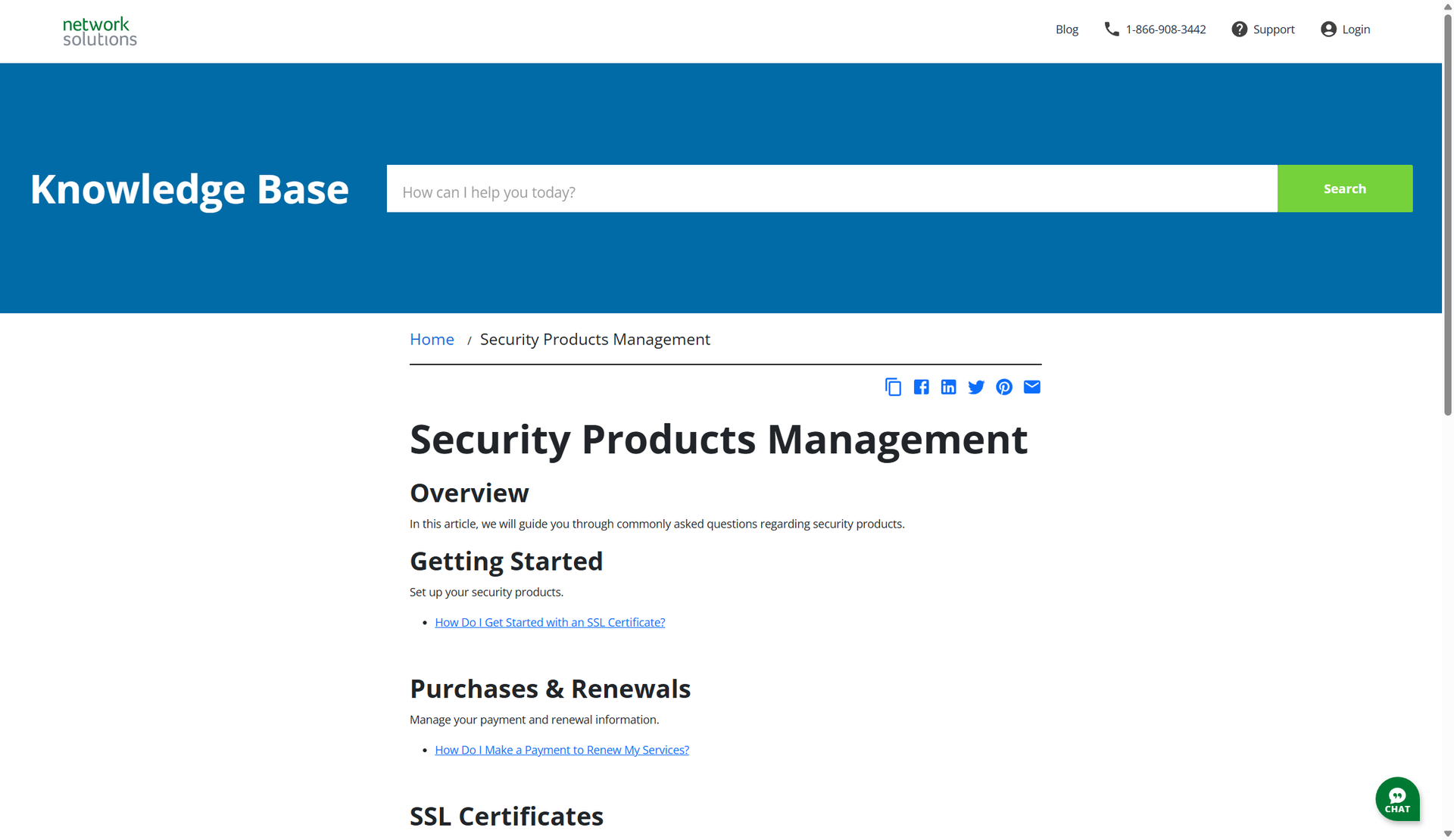 Network Solutions Website Builder security features