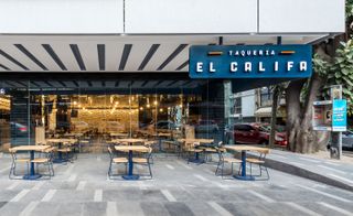 Exterior of El Califa, Mexico City taco shop