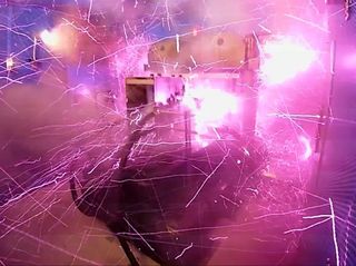 Sparks flew when the Takeyama Lab magnet turned on in a recent experiment.