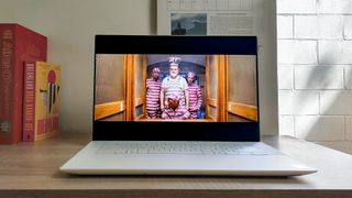 Dell 16 Premium review unit on a desk