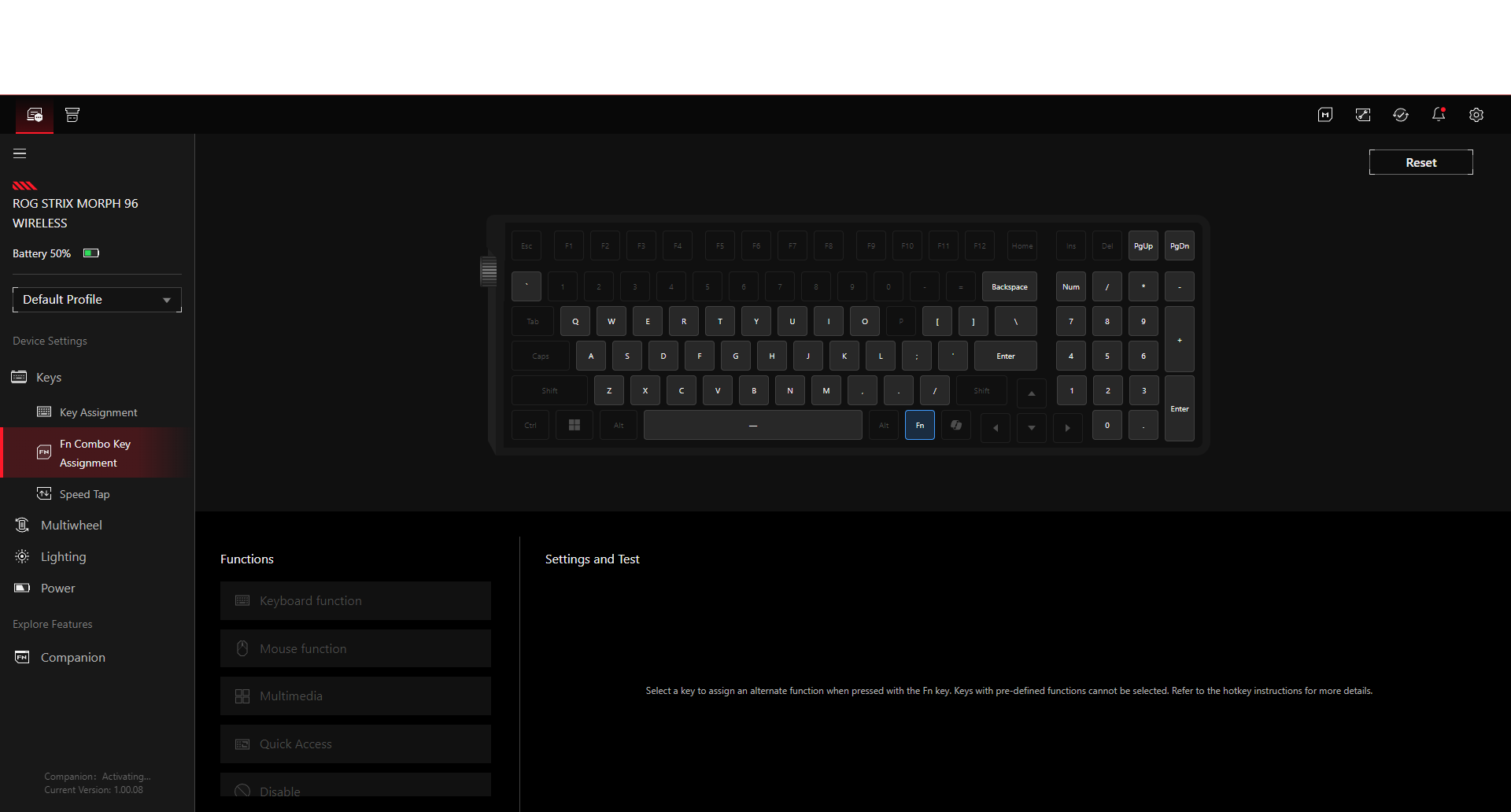 Asus ROG Strix Morph 96 Wireless