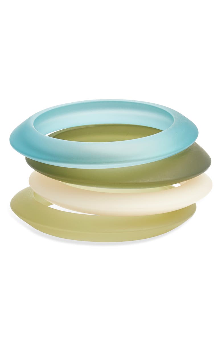 Set of 4 Ombr&eacute; Resin Bangle Bracelets