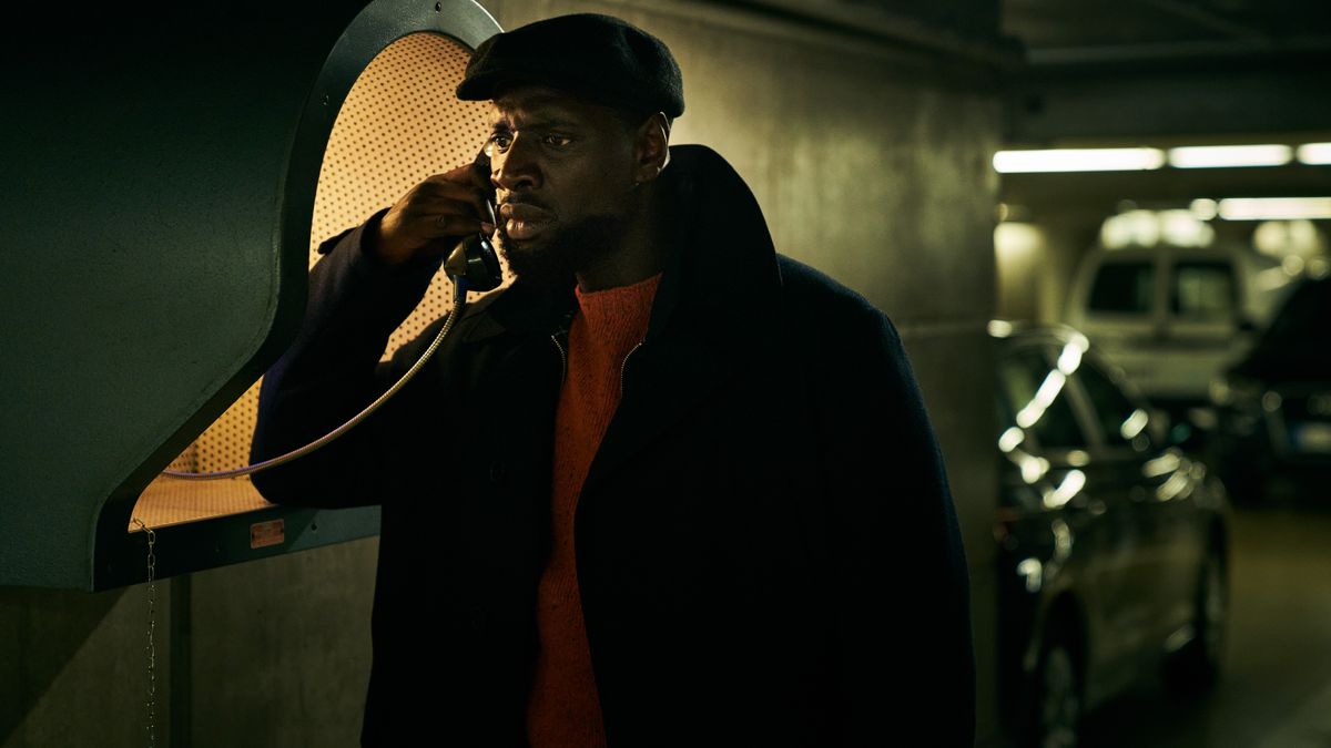 Omar Sy as Assane on the phone in Lupin part 3