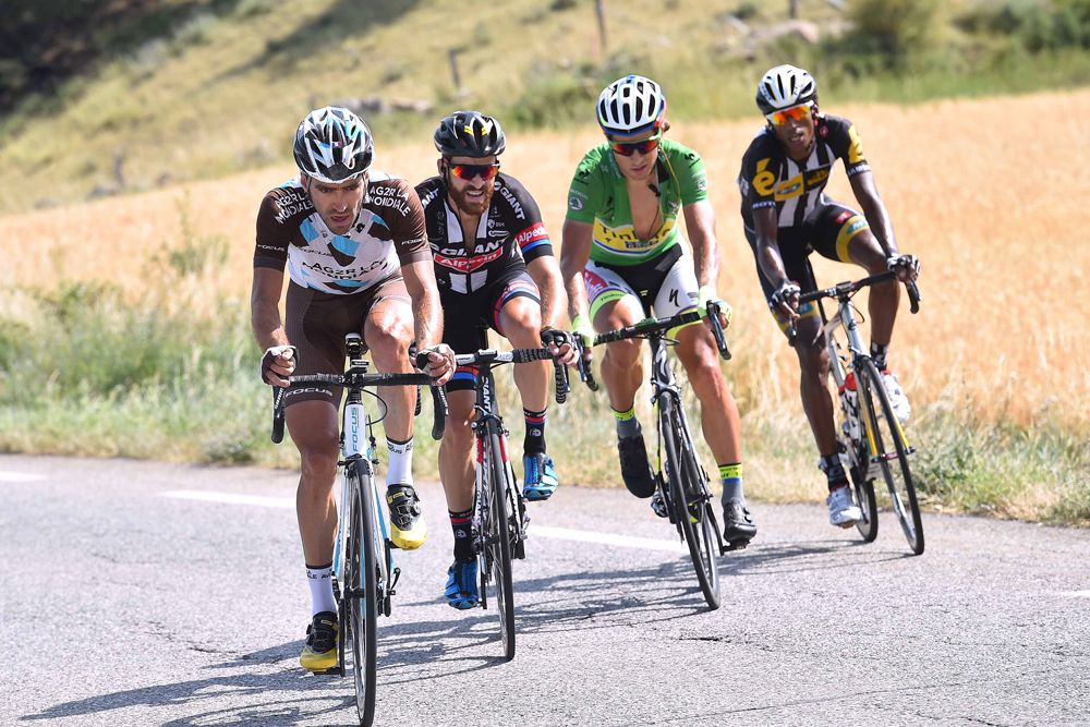 Christophe Riblon AG2R La Mondiale leads the break