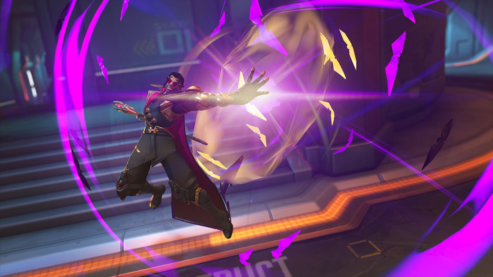 Overwatch hero Doctrine performs Deliverance ultimate attack
