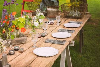 rustic table settings