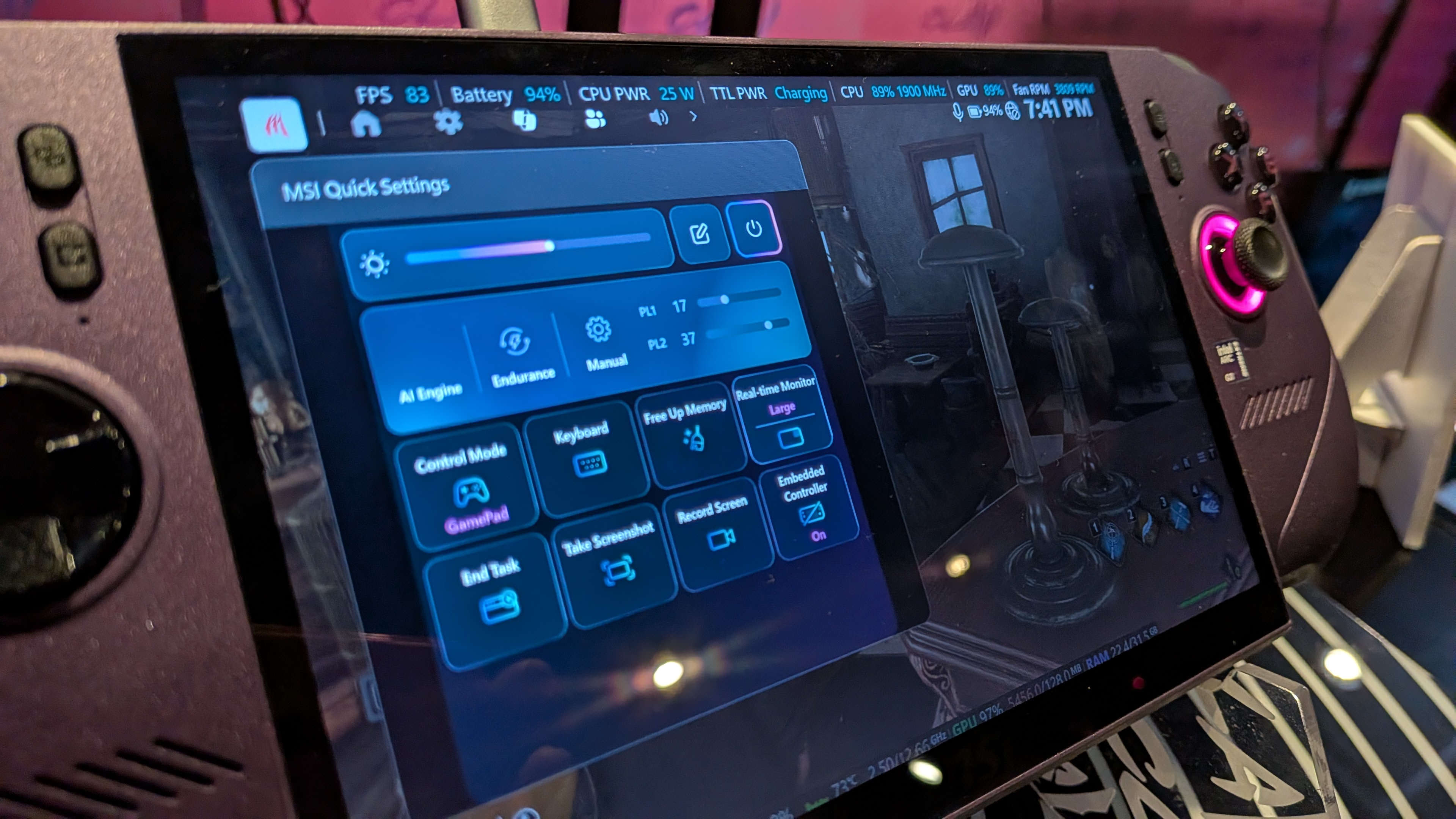 MSI Claw 8 EX AI+ handheld gaming PC