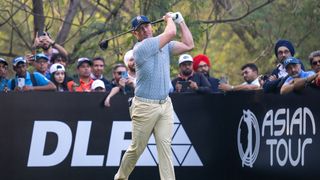 Bryson DeChambeau playing at the International Series India